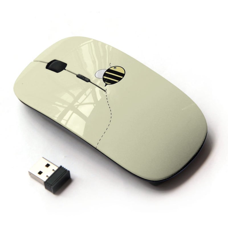 KOOLmouse ماوس KOOL [ ماوس لاسلكي بصري 2.4G [ نحلة صفراء لطيفة صيفية ] - Image 1